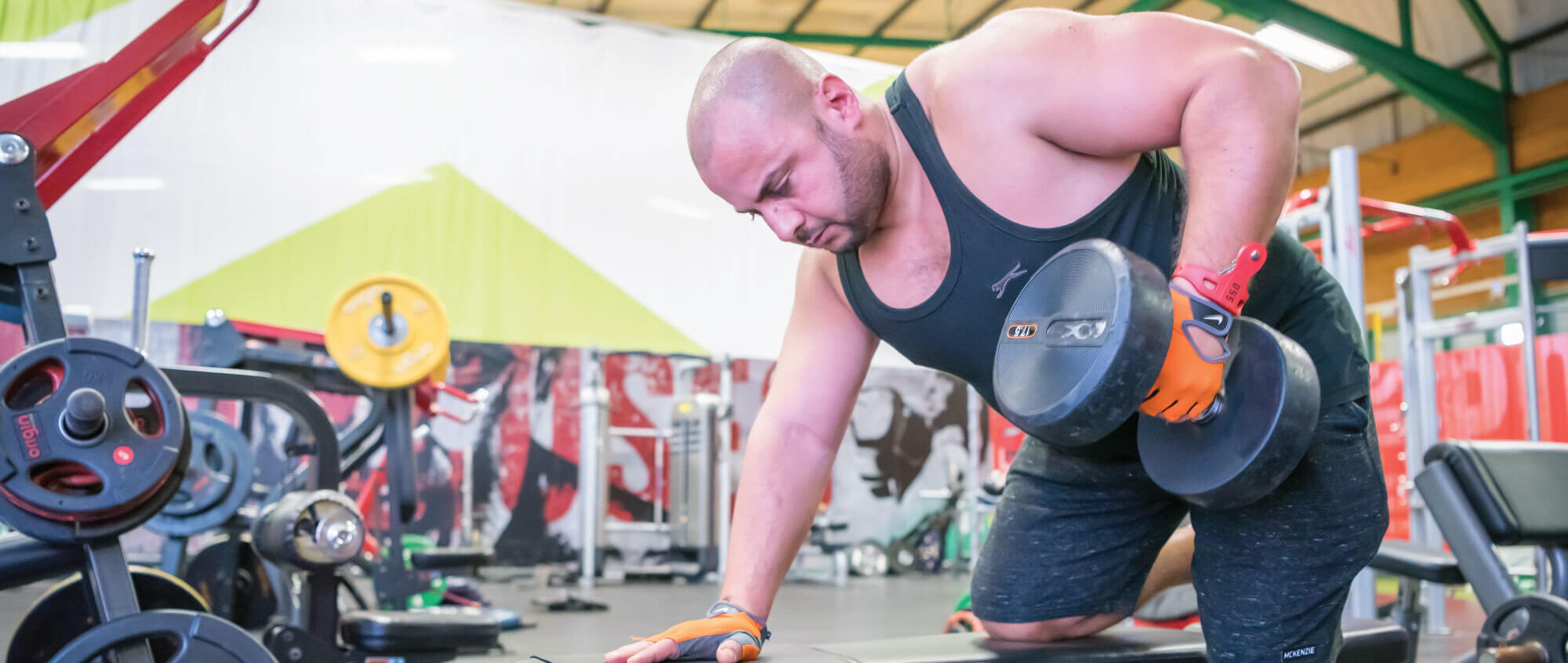 Man working out with weights