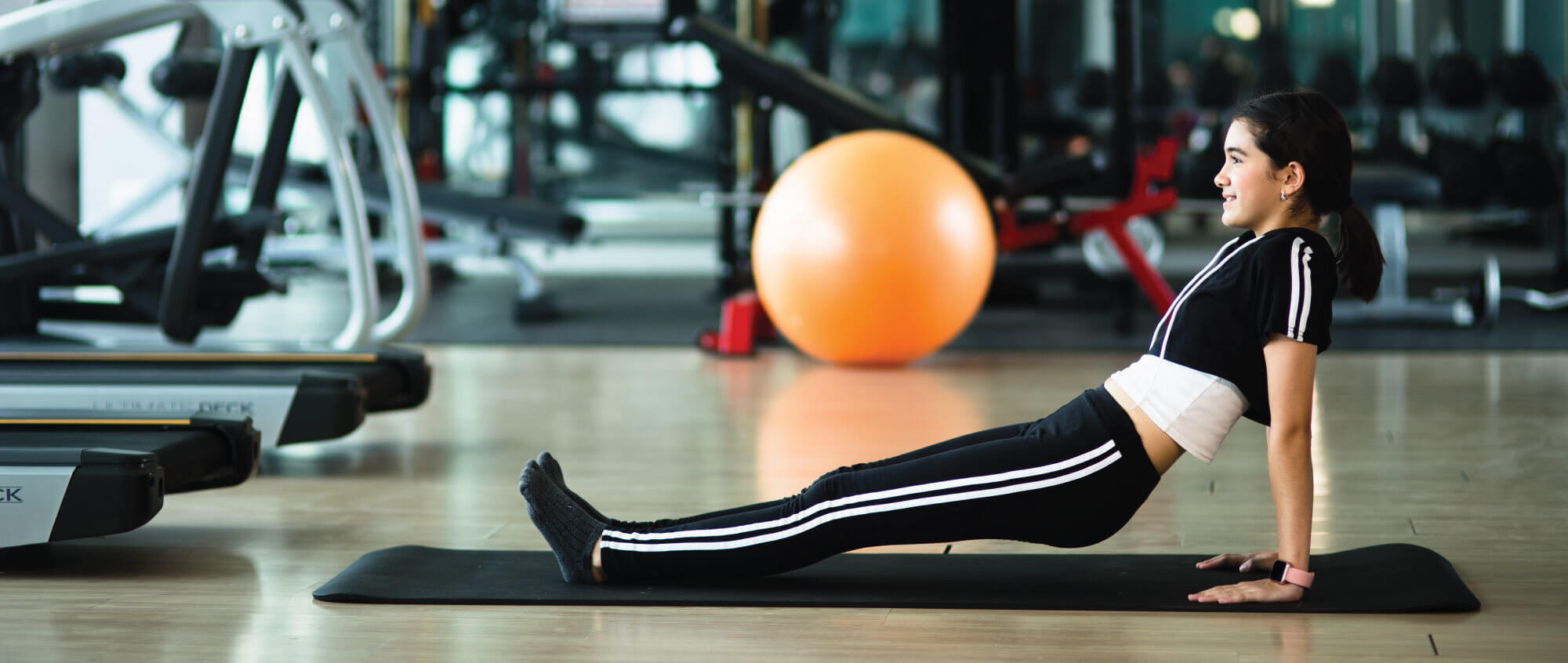 Young person working out