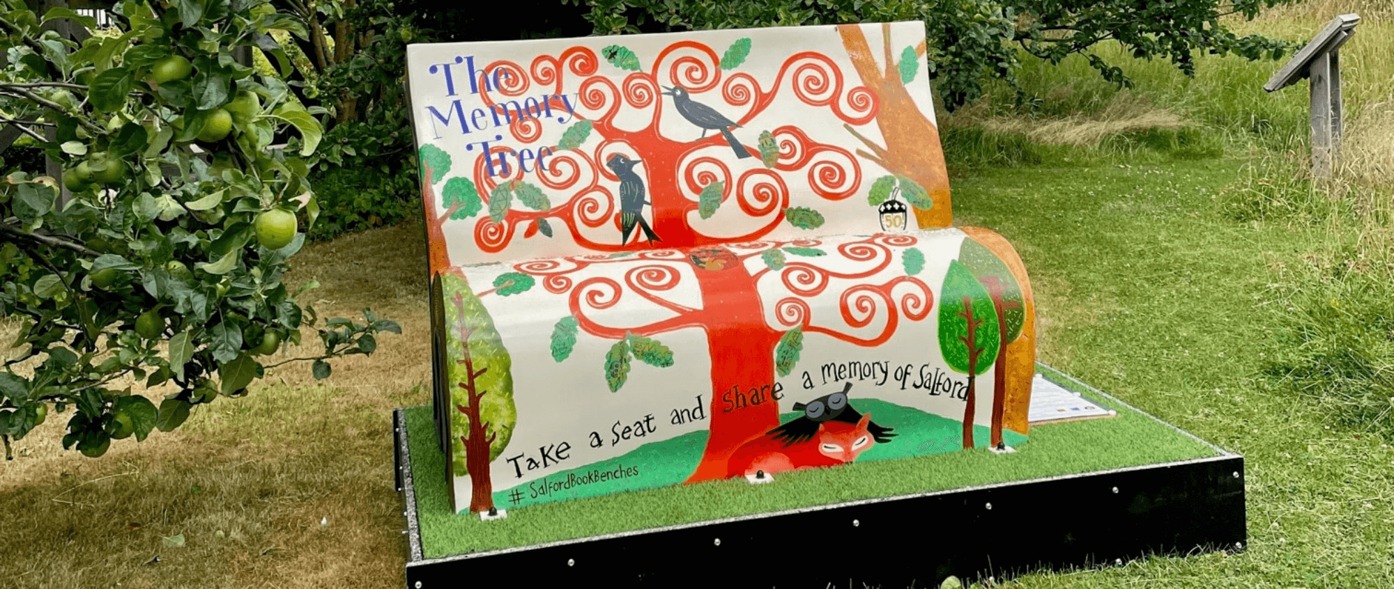 Book bench at Ordsall Hall