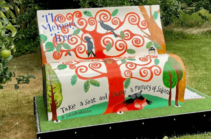 Book bench at Ordsall Hall