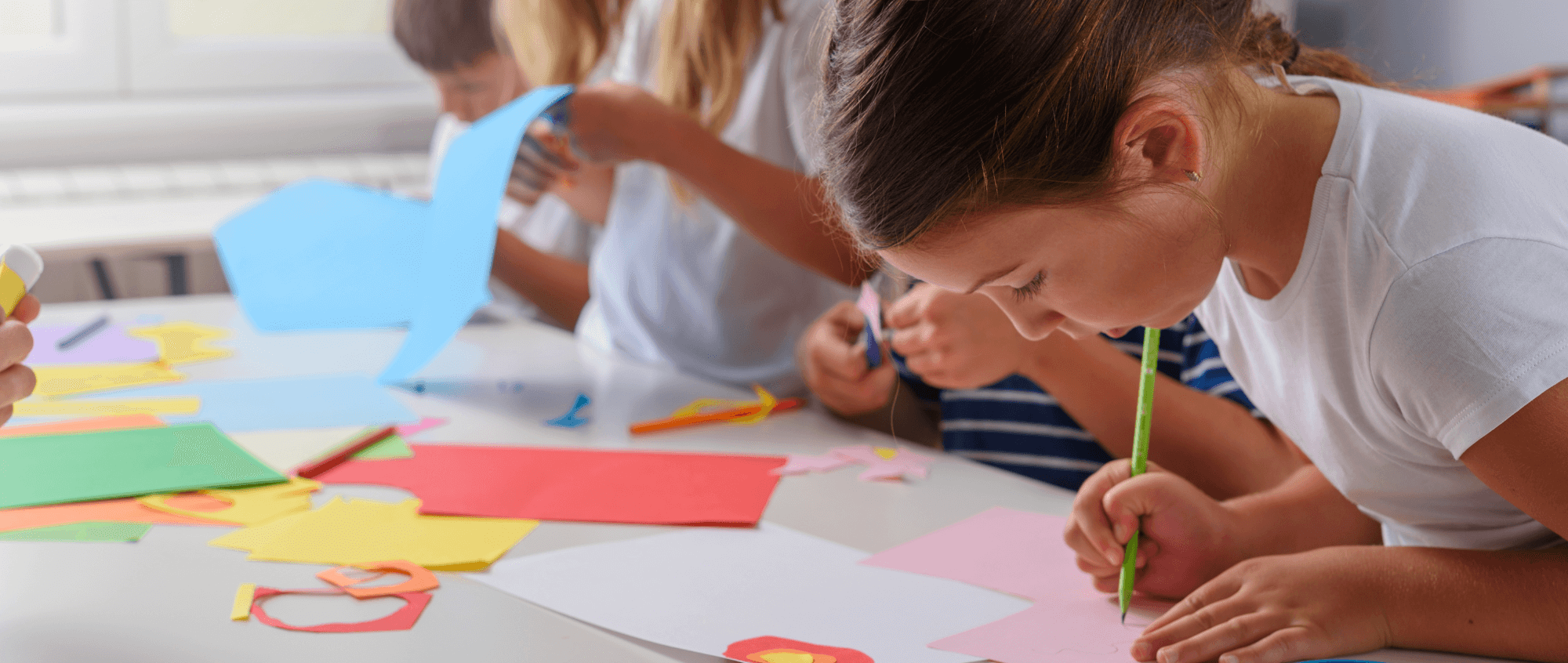 Child enjoying crafts