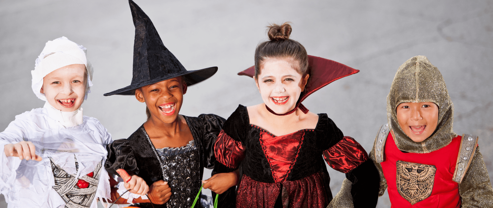 Children in Halloween costume