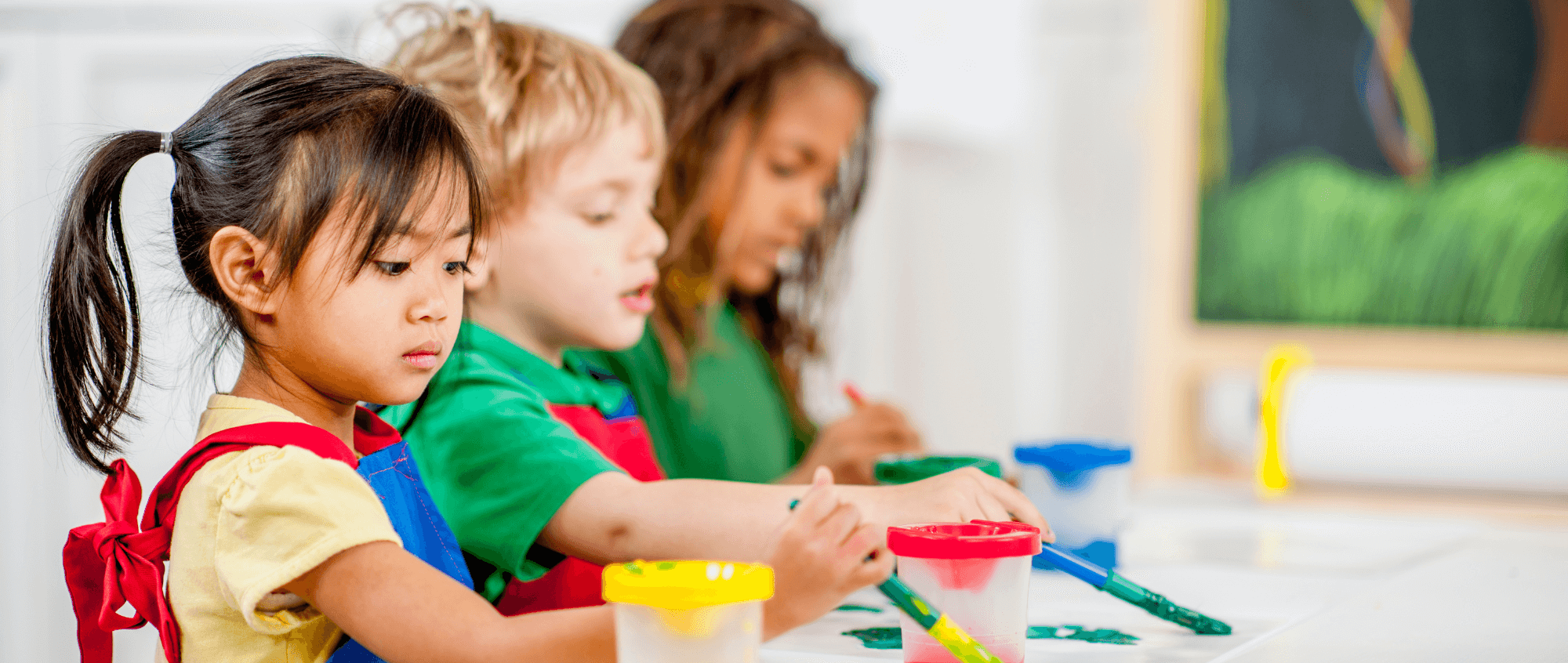 Children doing arts and crafts