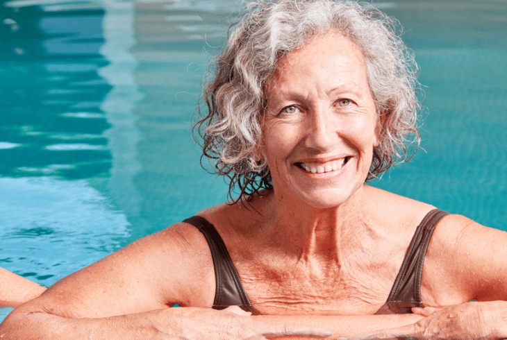 Woman in pool
