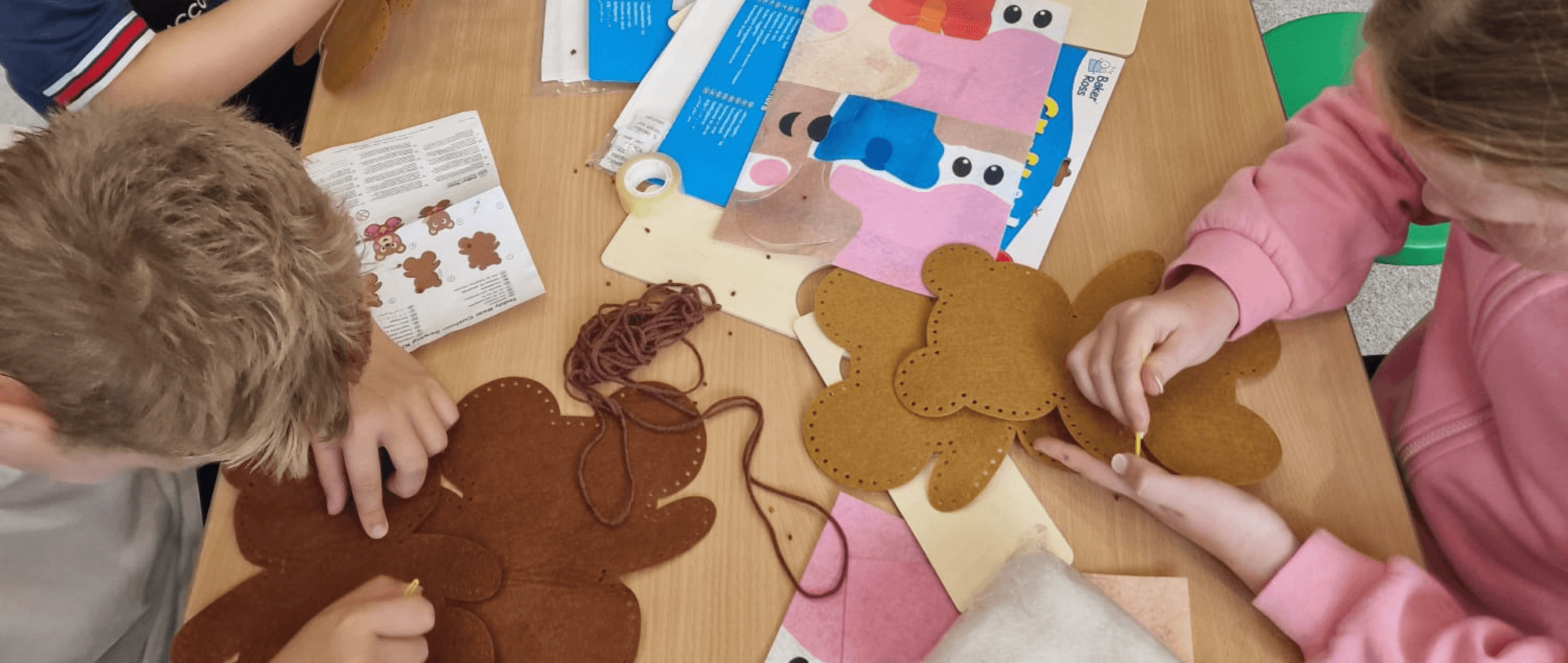 Children doing crafts