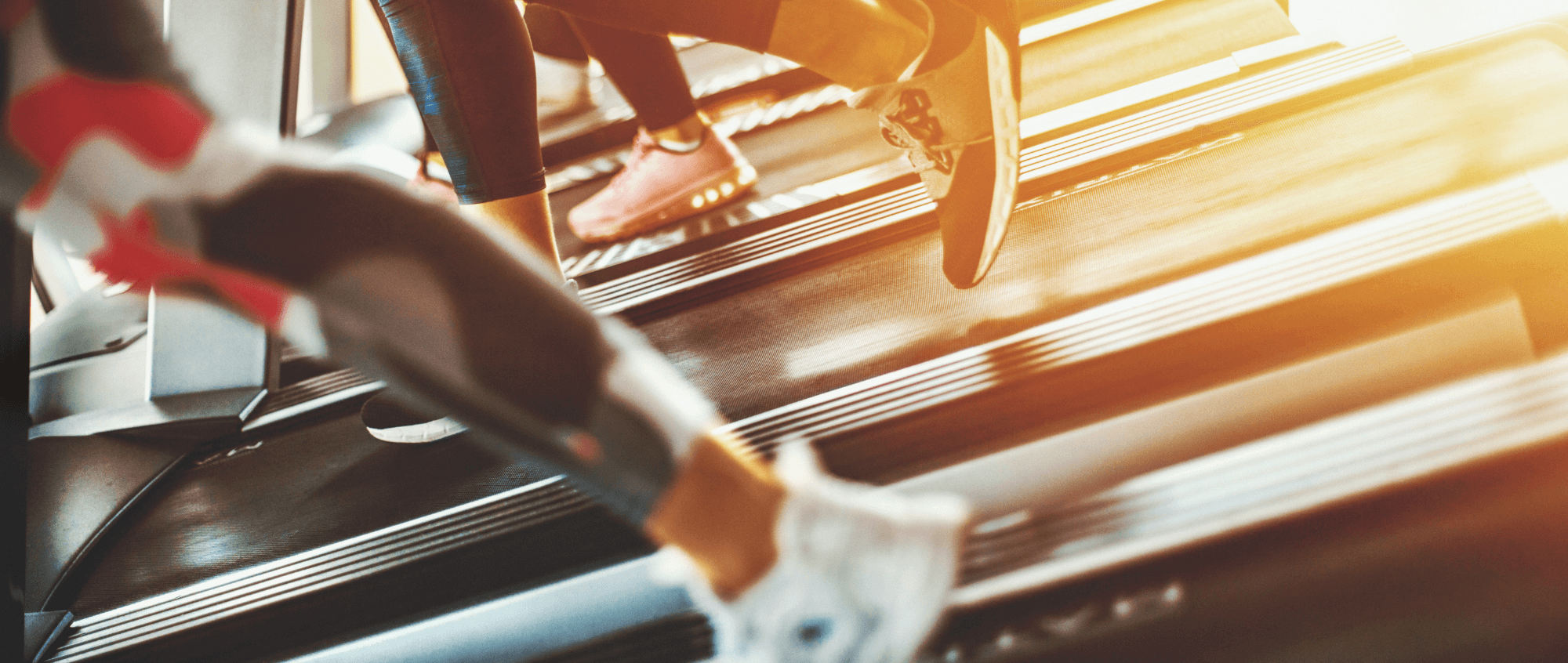 Person running on treadmill