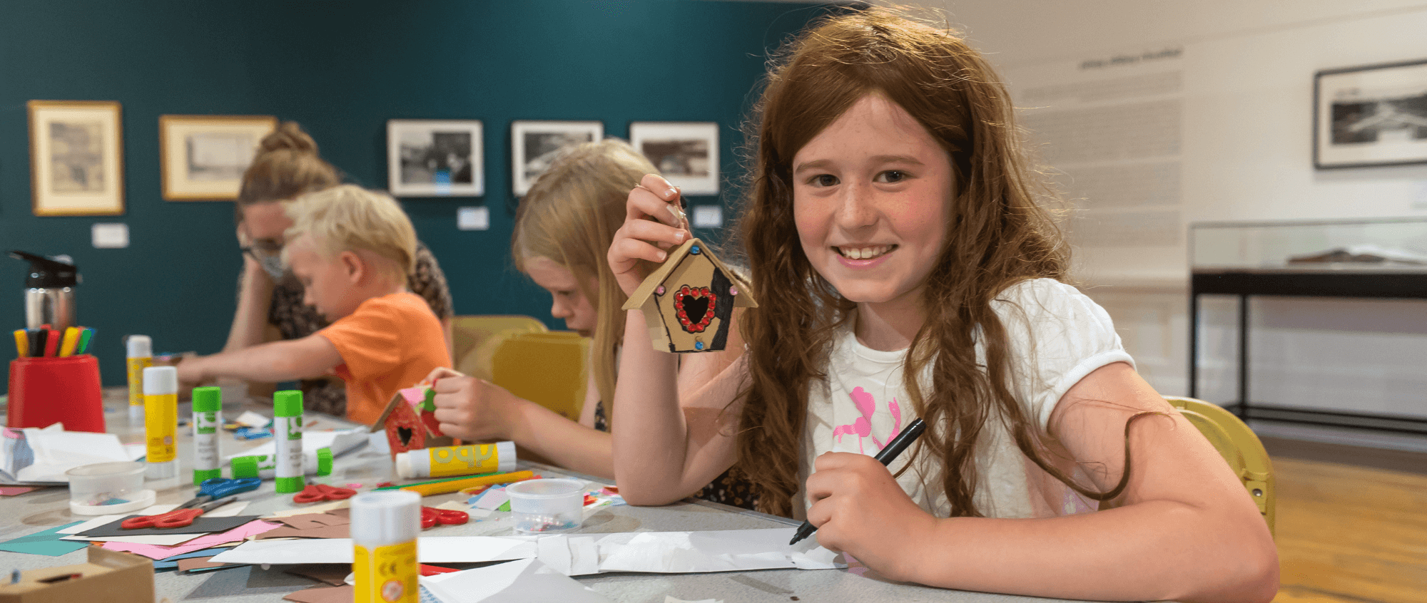 Child with arts and crafts