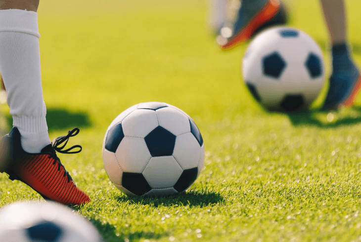 Kids playing football
