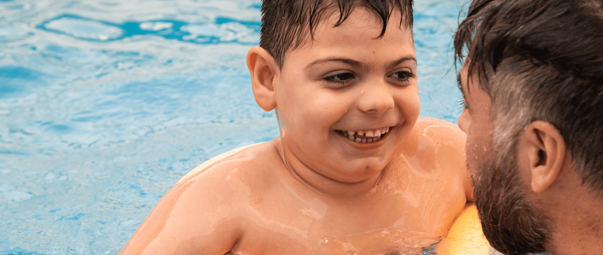 Child in swimming pool