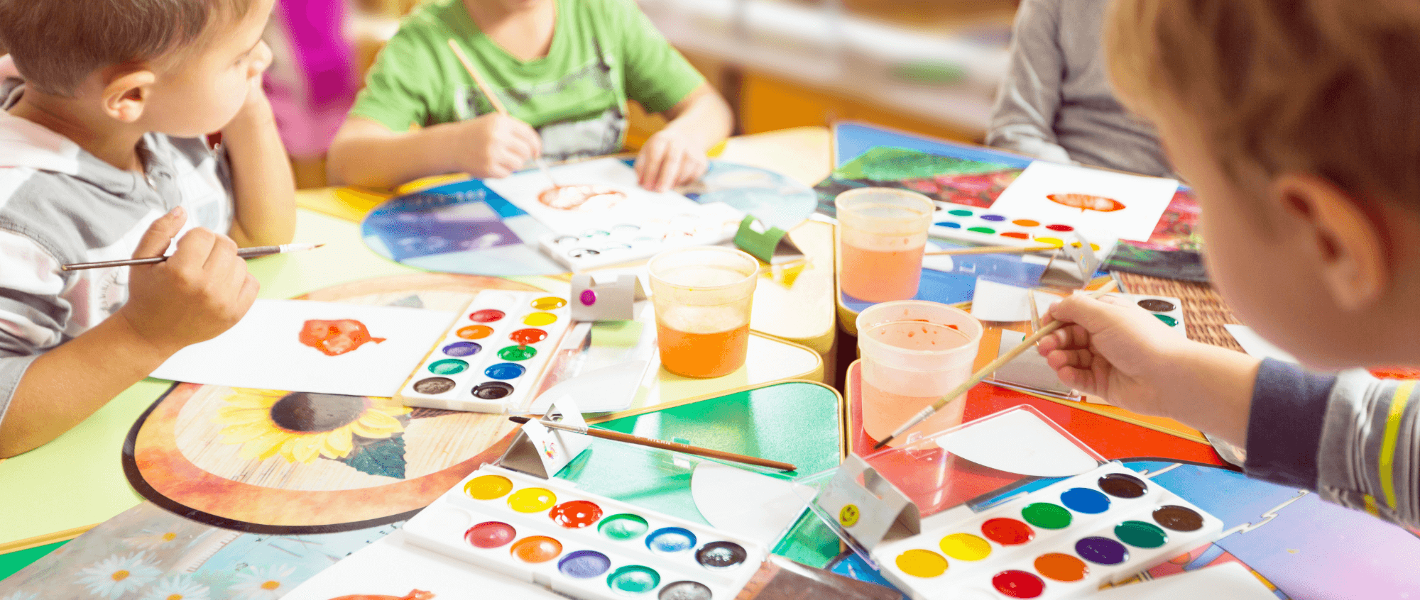 Children doing crafts