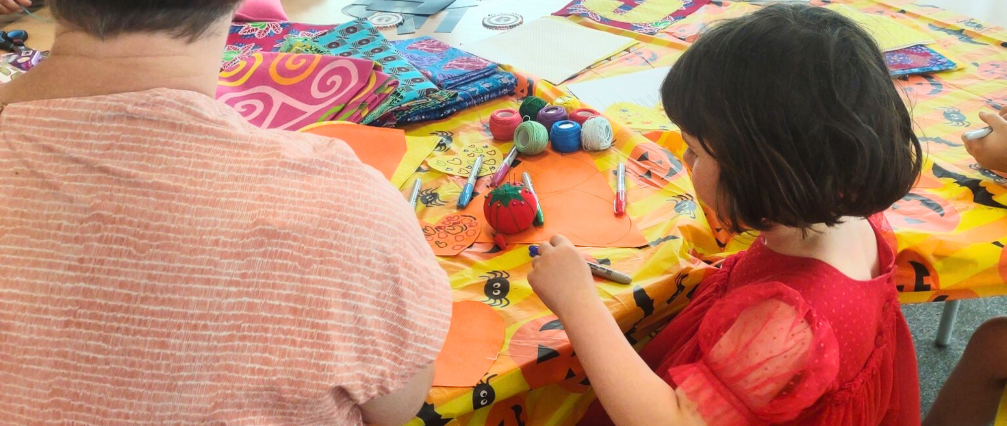 Child with craft materials