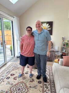 Louis Lynch pictured with nurse Alex 