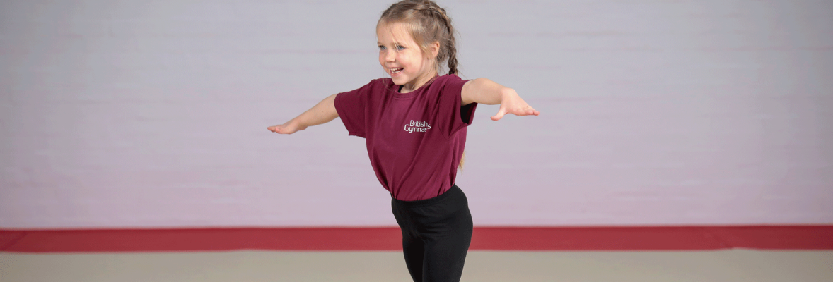 Girl performing gymnastics