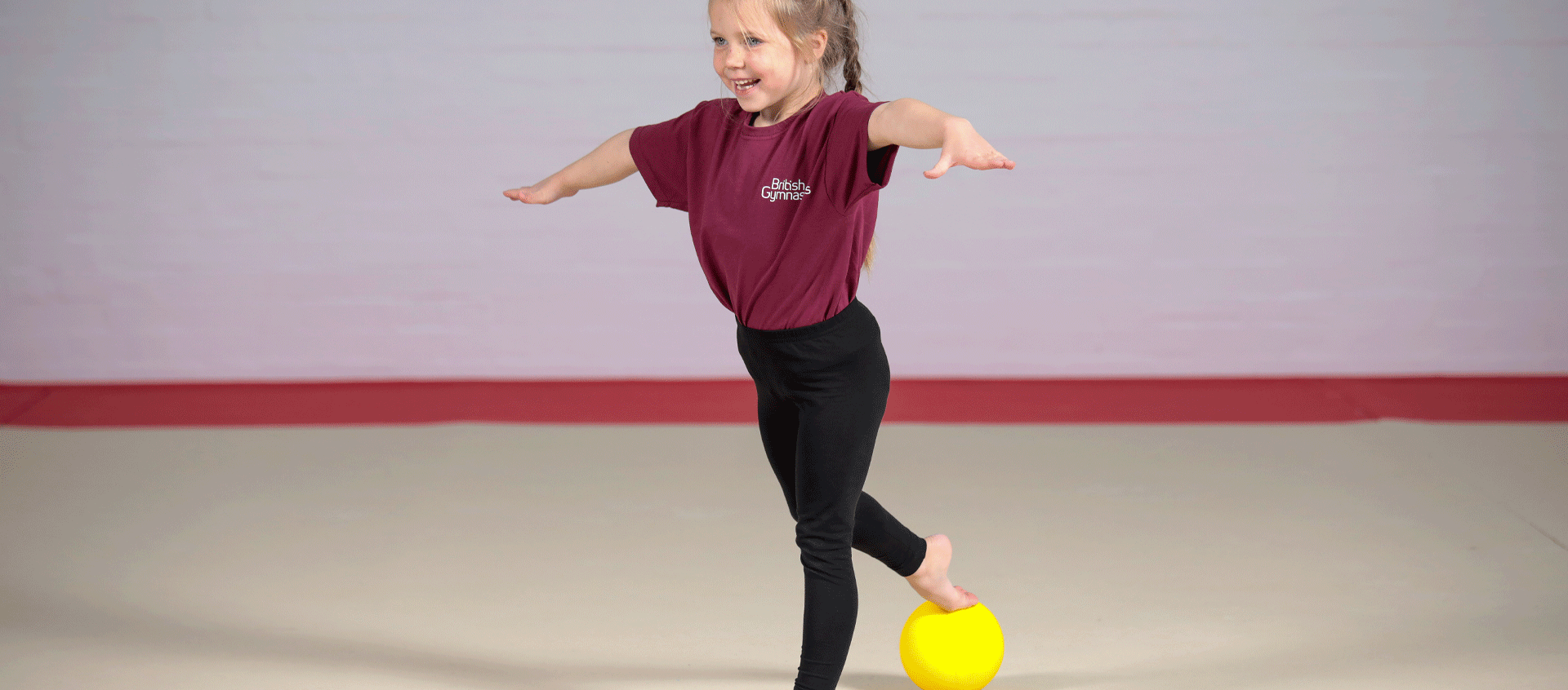 Girl performing gymnastics
