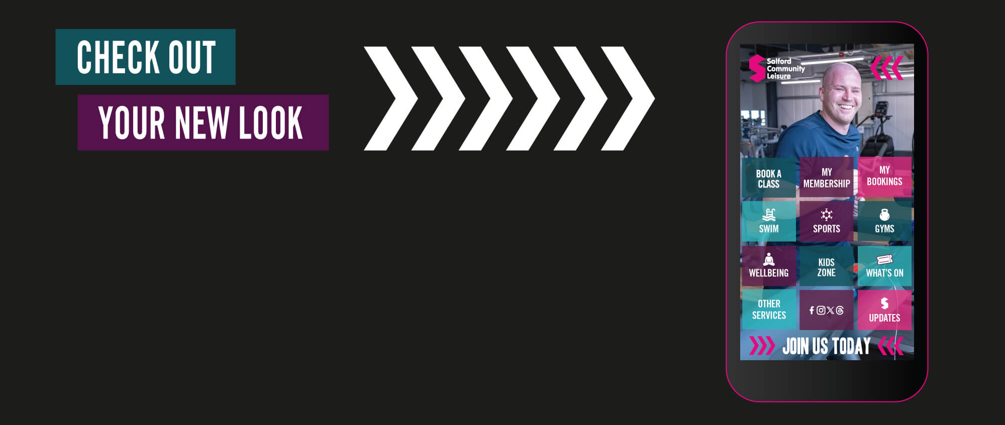 Check out your new look app