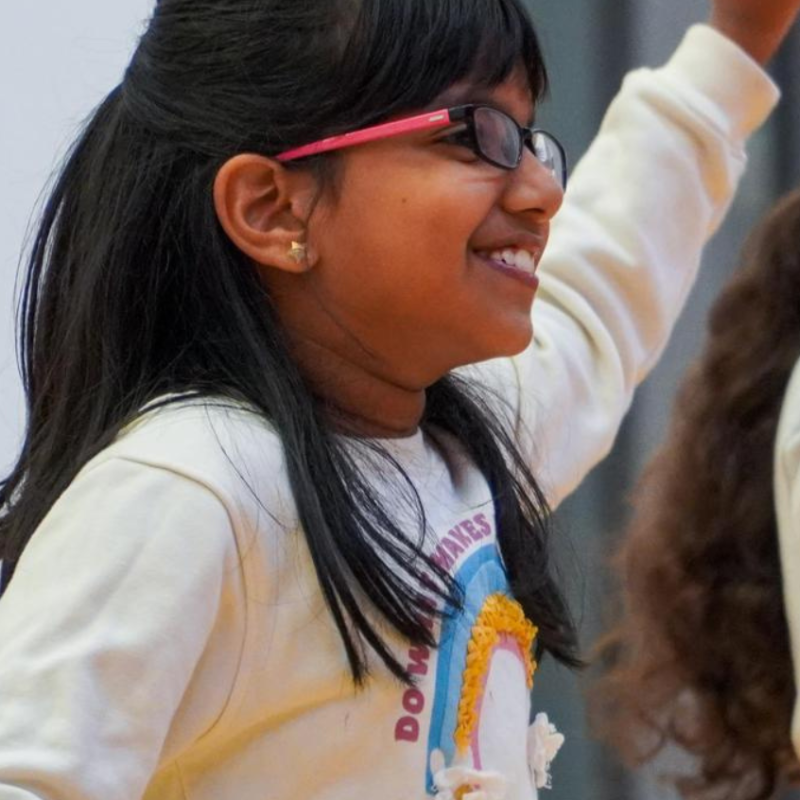 Young girl dancing