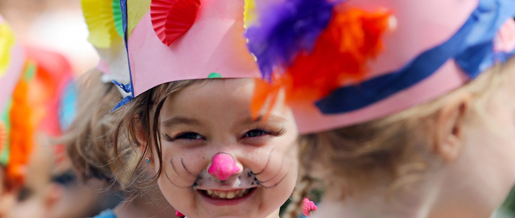 Young girls in Easter hats