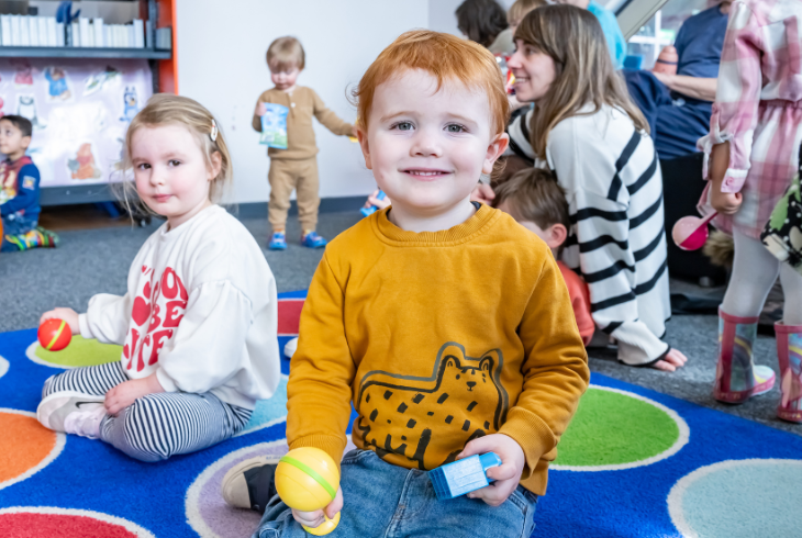 Young children during Storytime session
