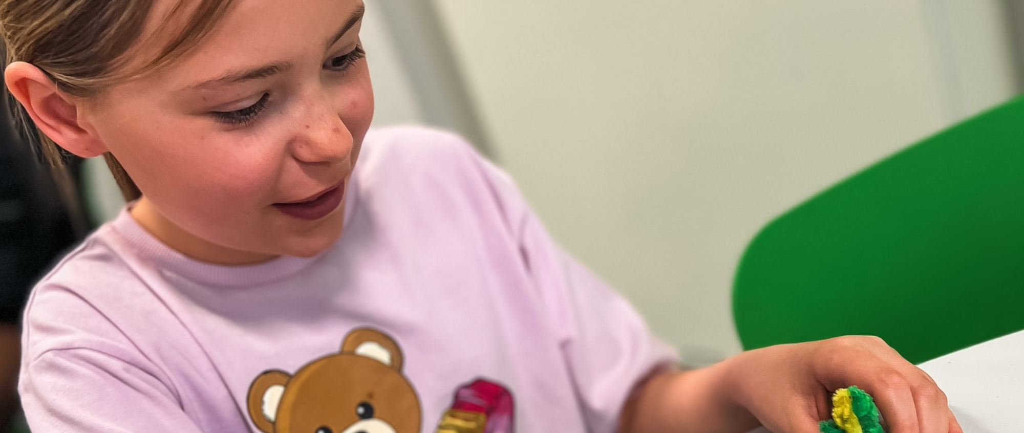 Child during a craft activity