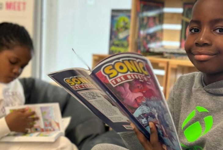 Children reading books