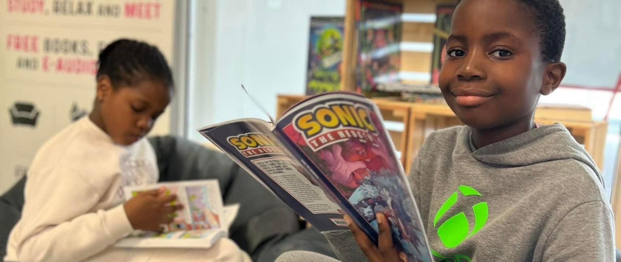 Children reading books