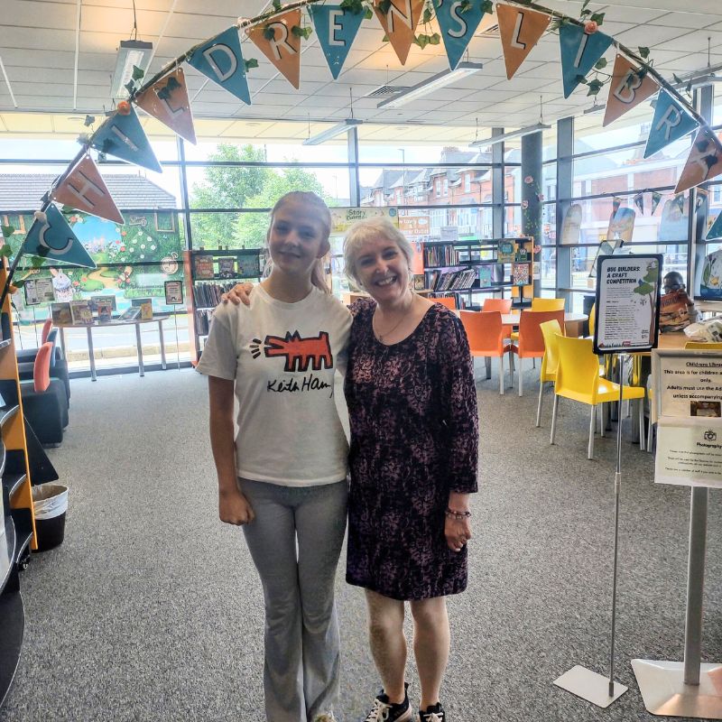 Elizabeth with mentor Anne at Walkden Library