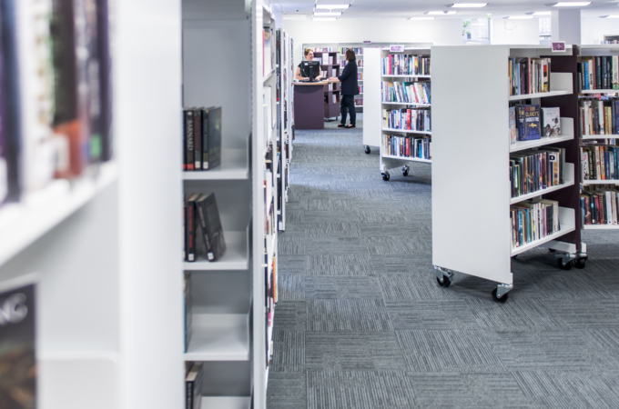 Book Shelves at Swinton Library