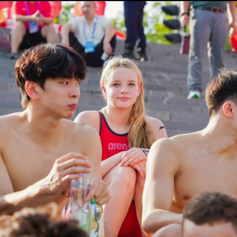 Jess at the Wuhan Open Water Festival in China