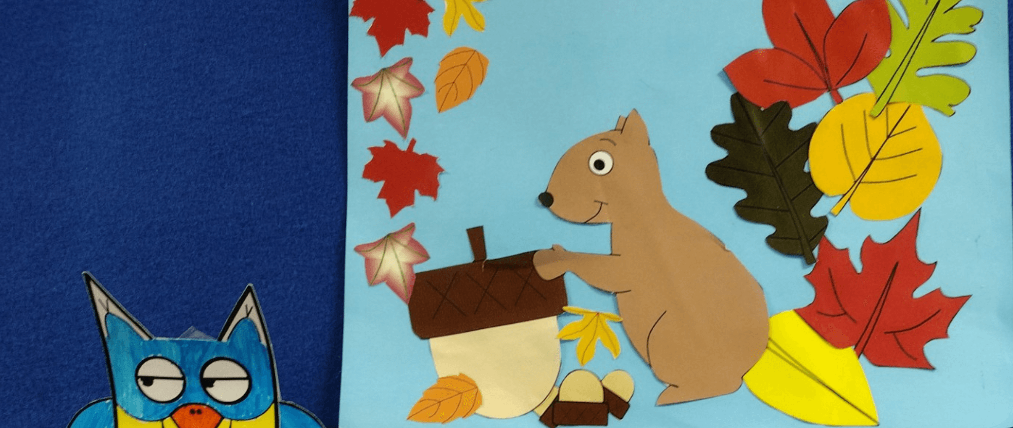 Squirrel with leaves