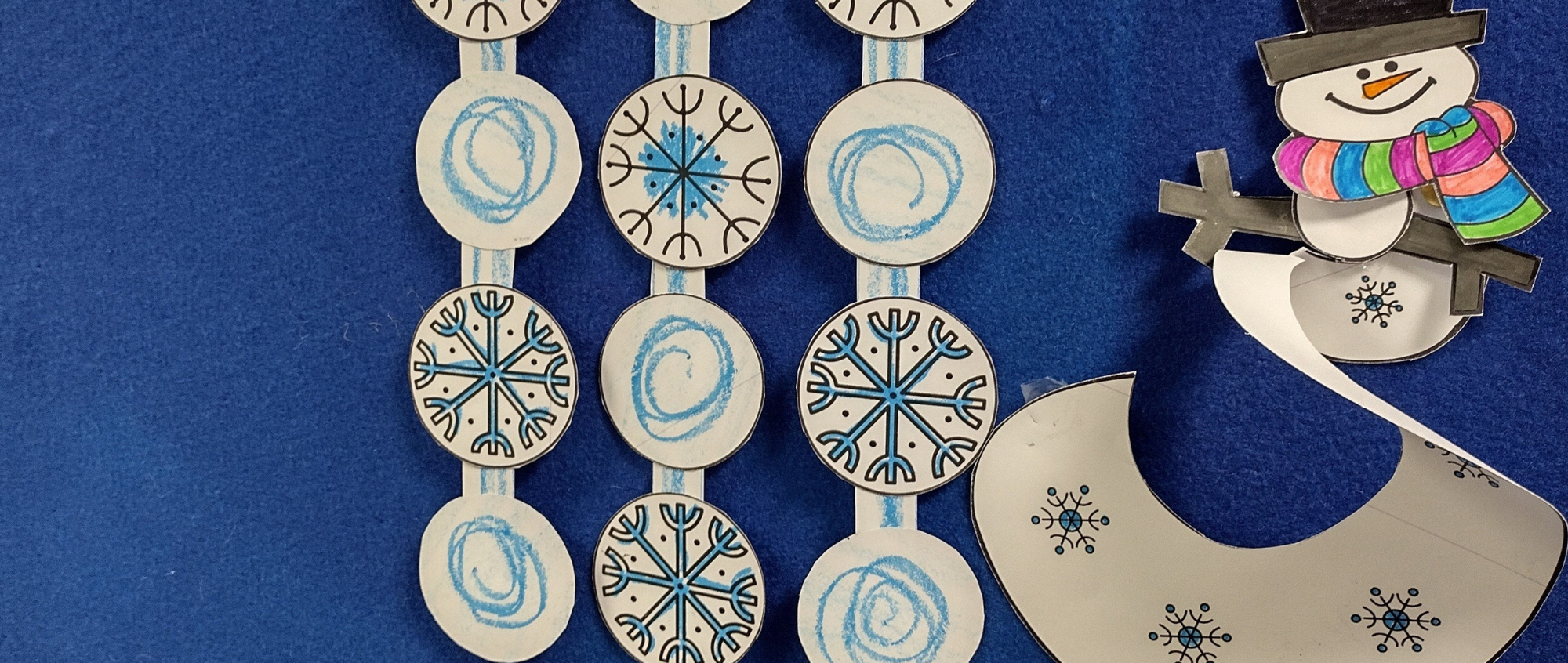 Swirling snowmen craft
