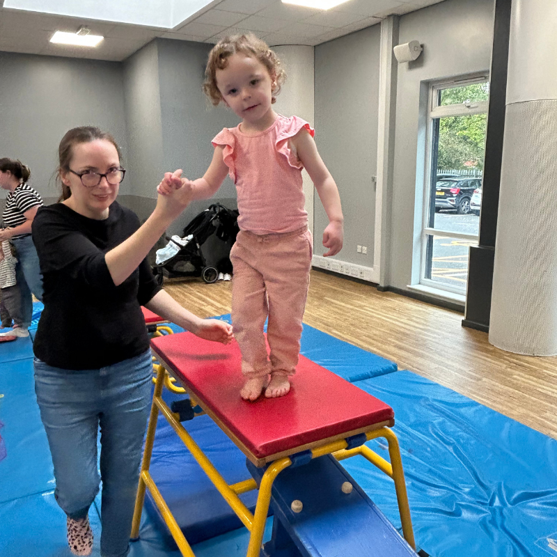 Freya in a Baby Gym session