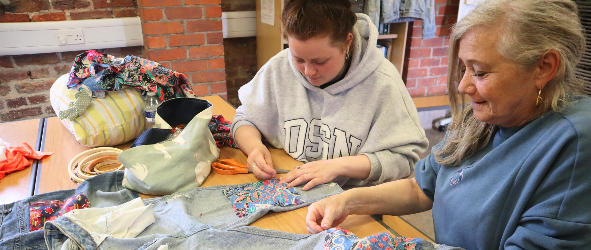 Two women during a workshop