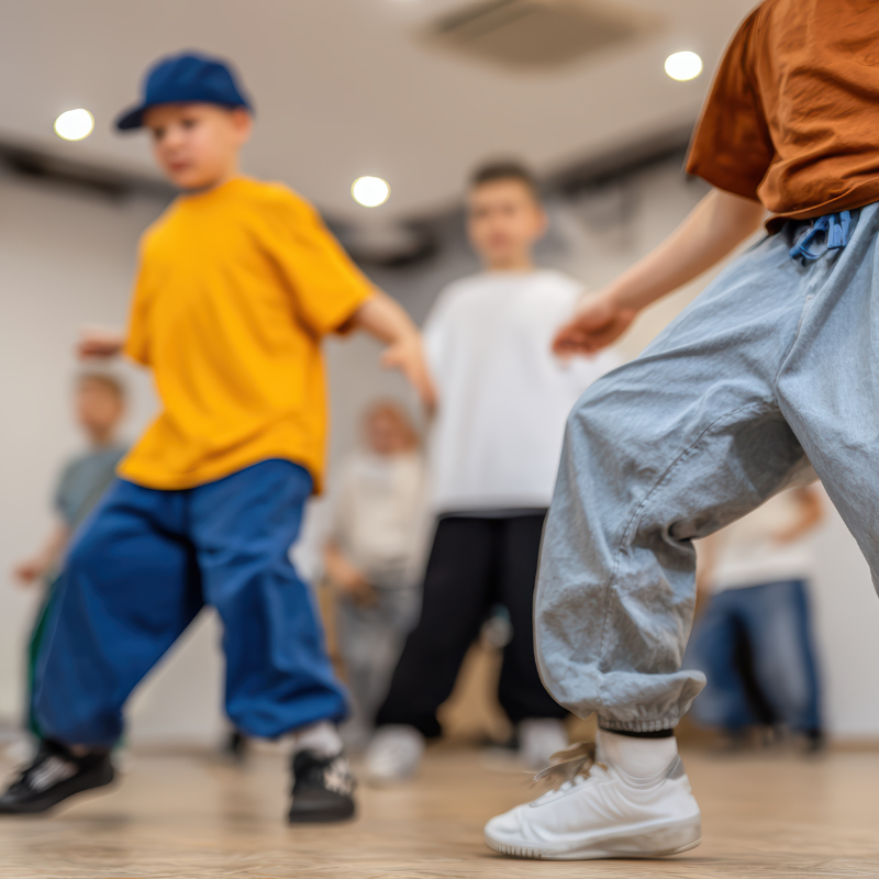 Children street dancing