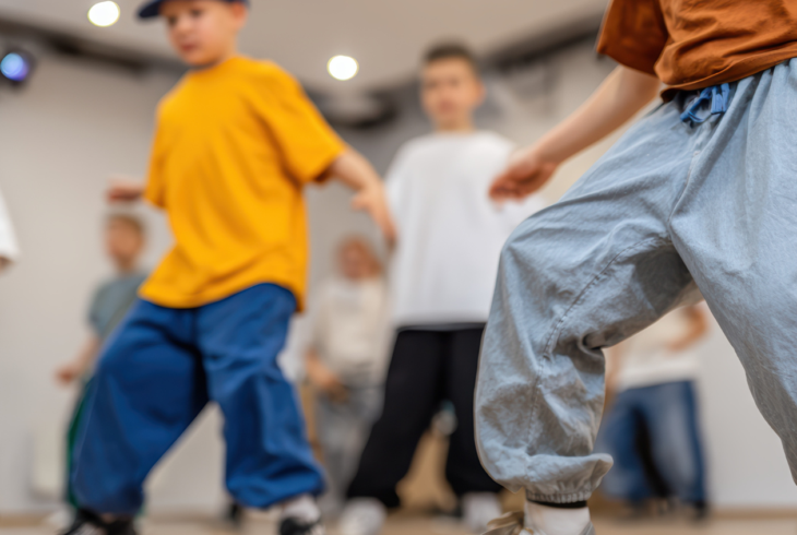 Children street dancing