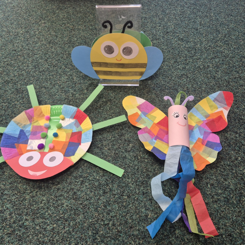 Bee, bugs and butterfly craft