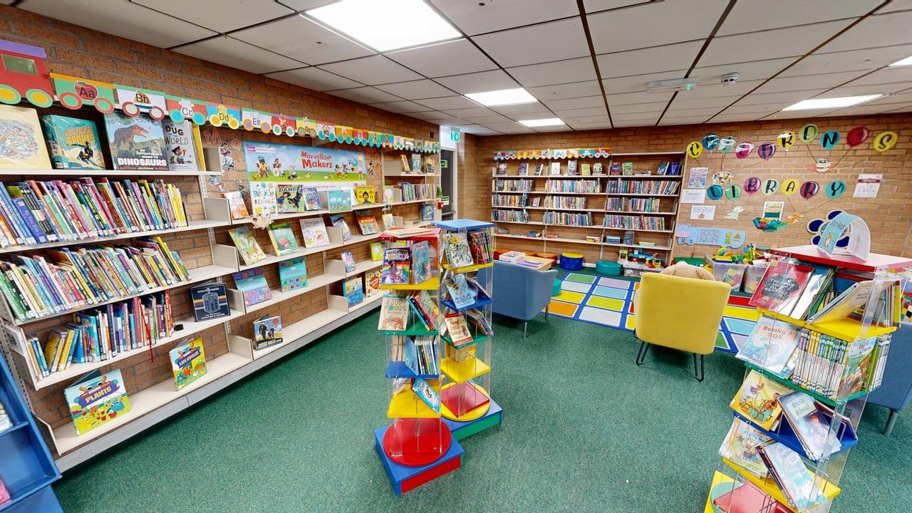 Children's library at Boothstown Library in the community centre