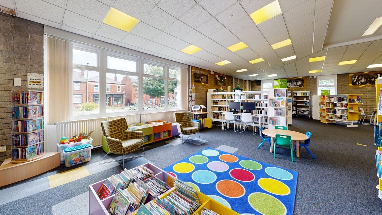 A view of the inside of Cadishead library