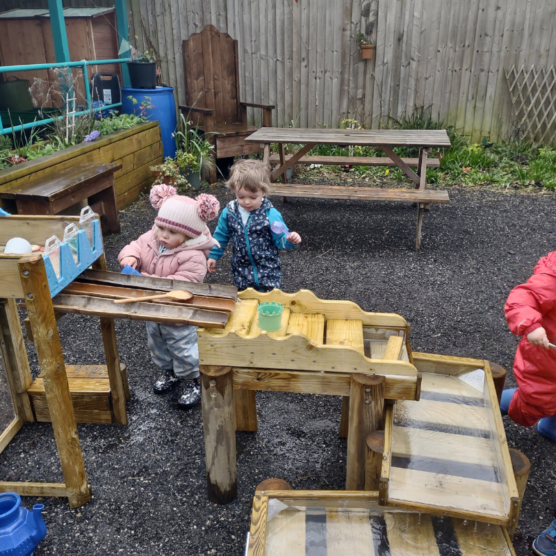 Children playing in the Storygarden