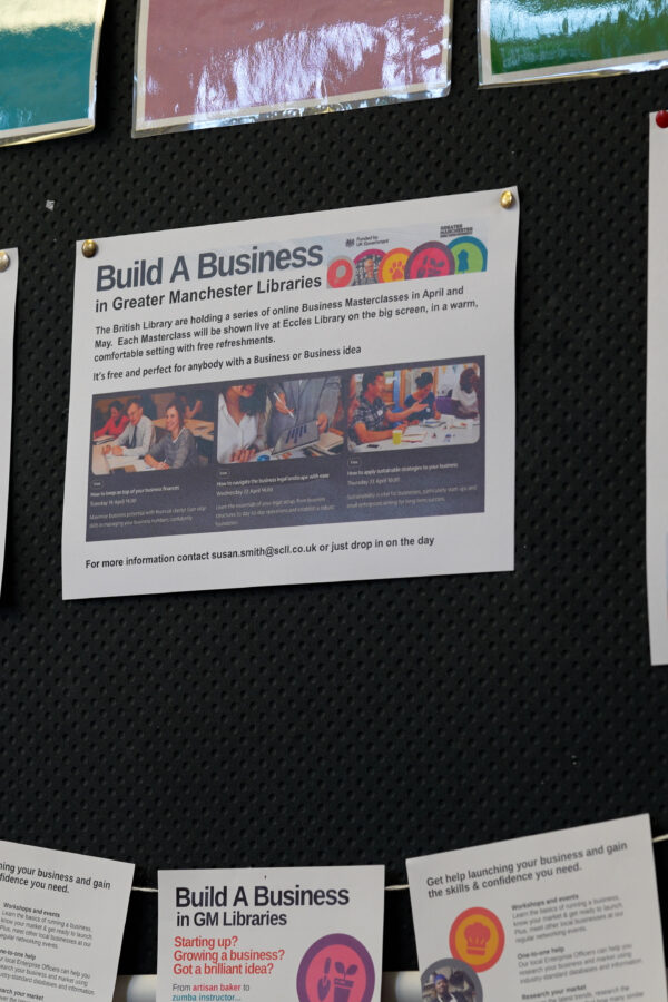 Build a business banners on a notice board