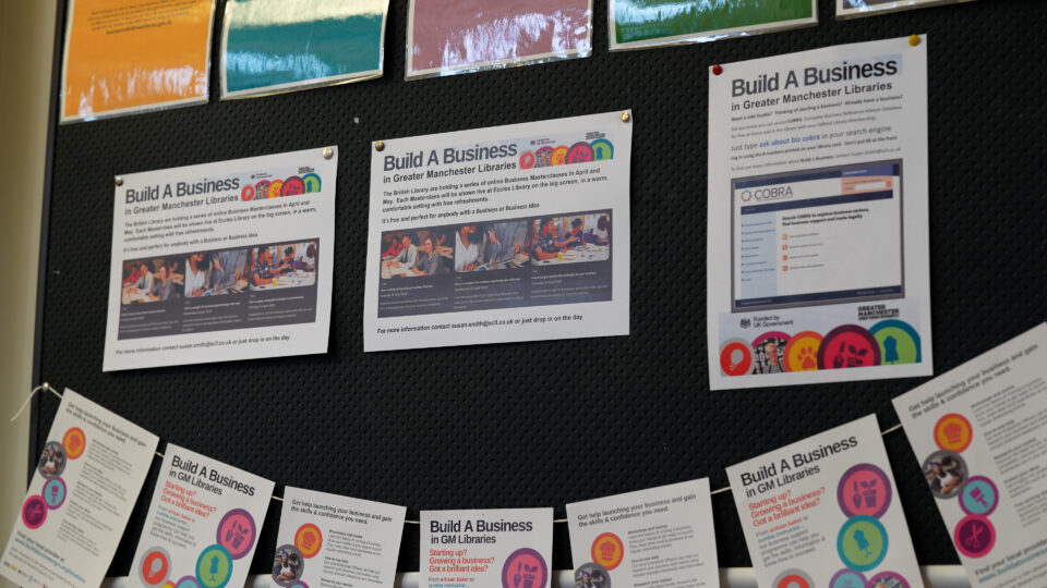 Build a business banners on a notice board