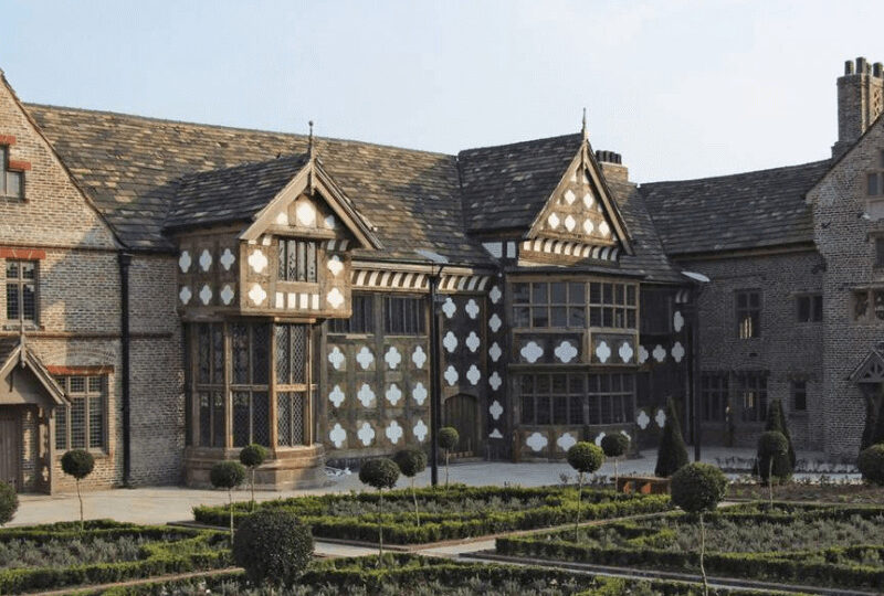 The exterior of Ordsall Hall one of Salford Museums