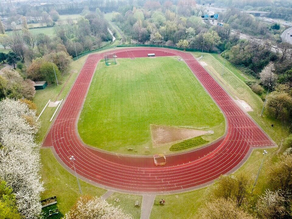 Cleavley Athletics Track from above