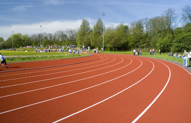 A close up of the track at Cleavley