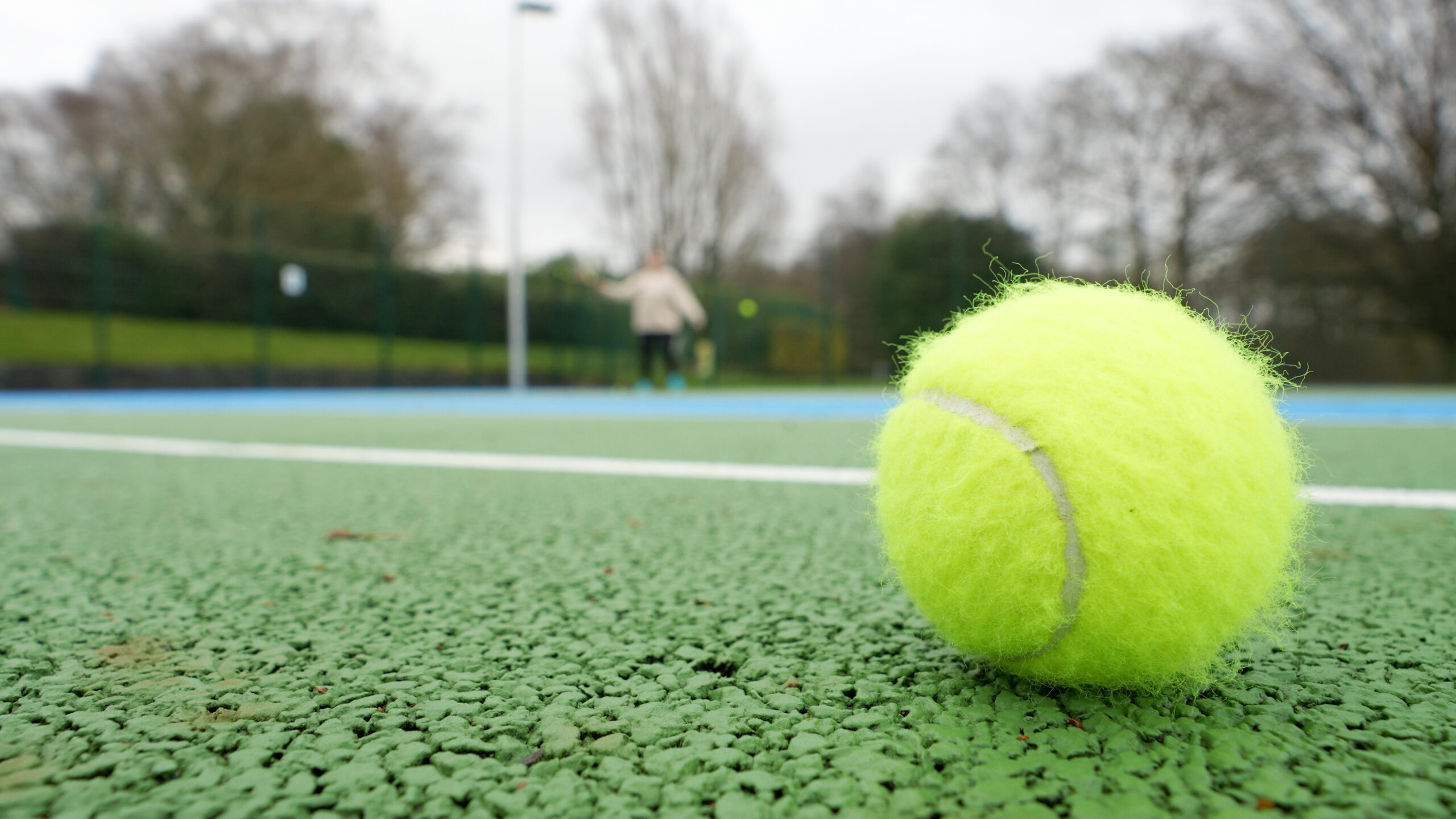 A close up of a tennis ball for tennis in salford