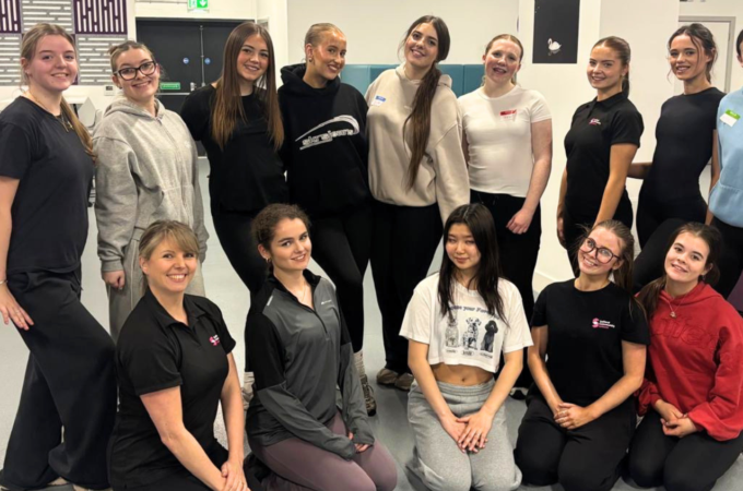 Dancers on training course