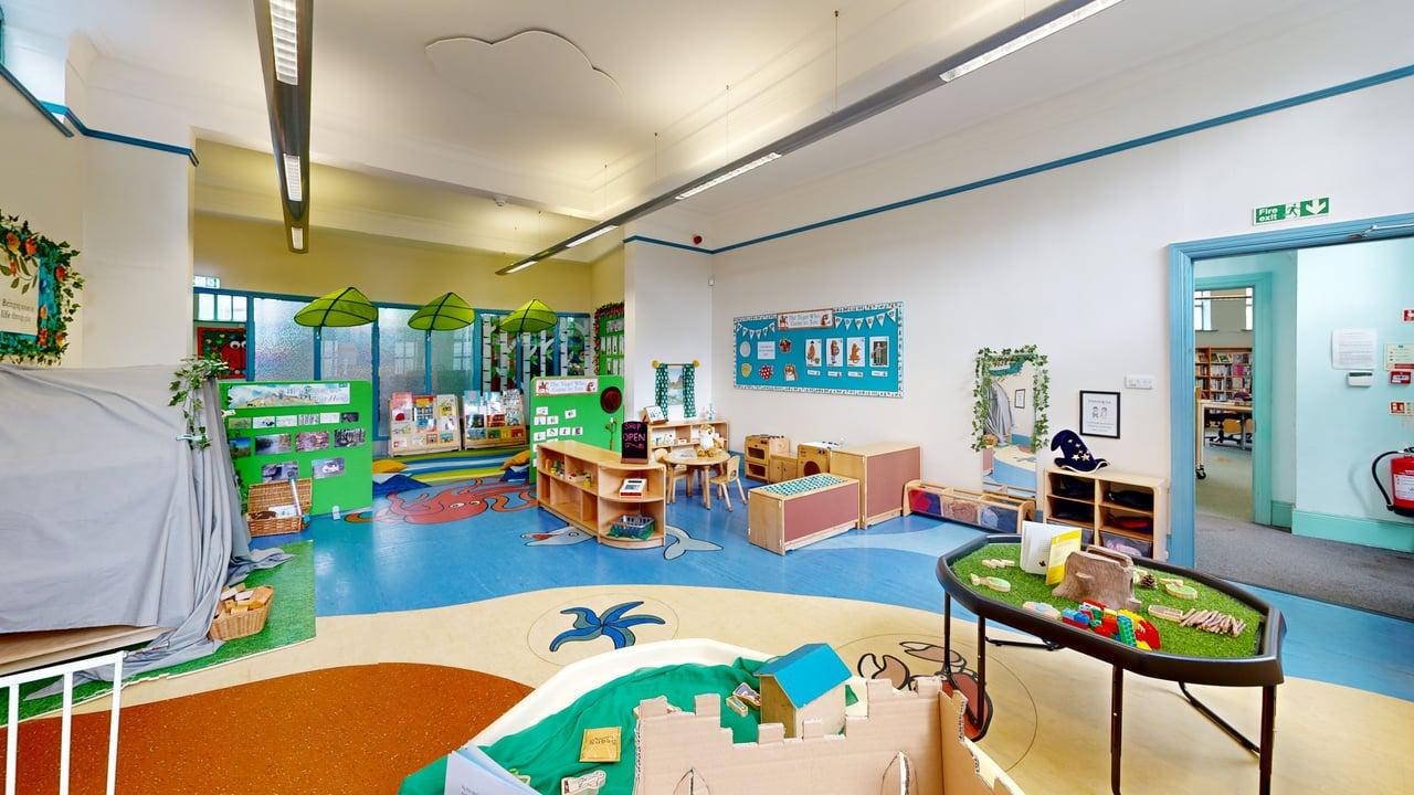 A full view of Winton library with children's and adult services