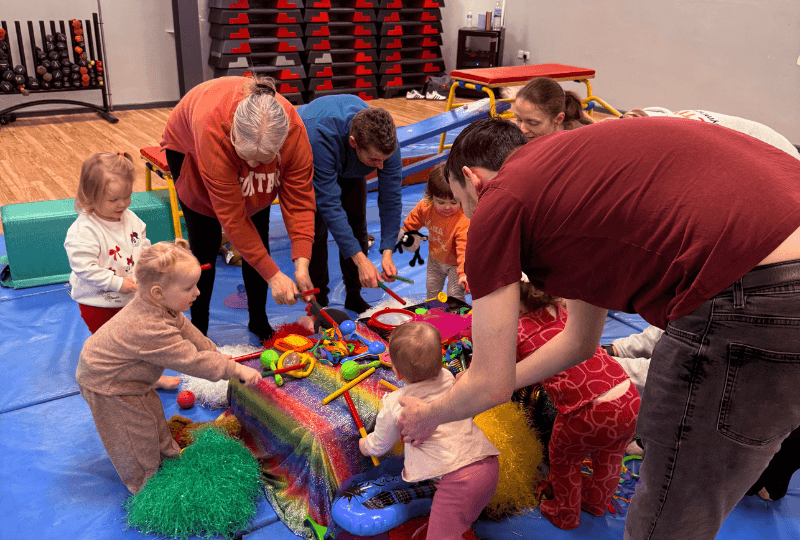 Children participating in a Baby Gym Session
