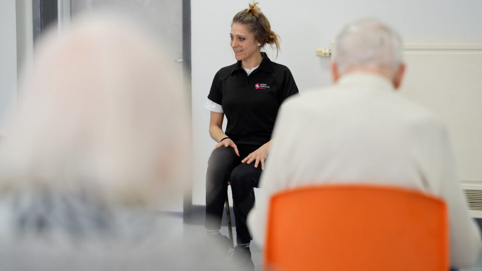 Active Lifestyles worker leading an exercise on referral class