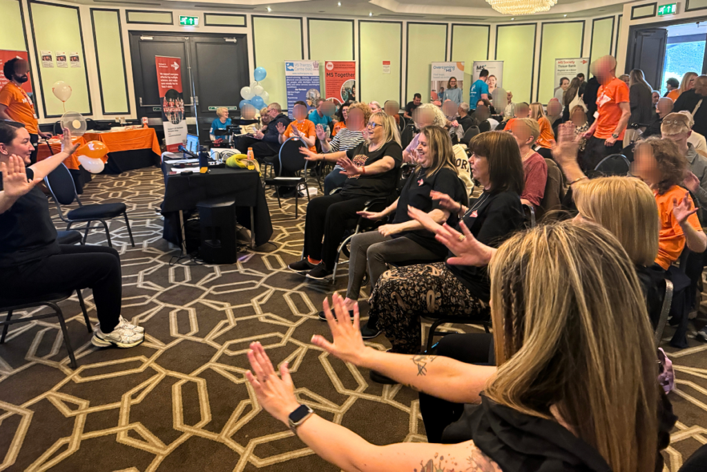 Members of the seated dance group at a recent event