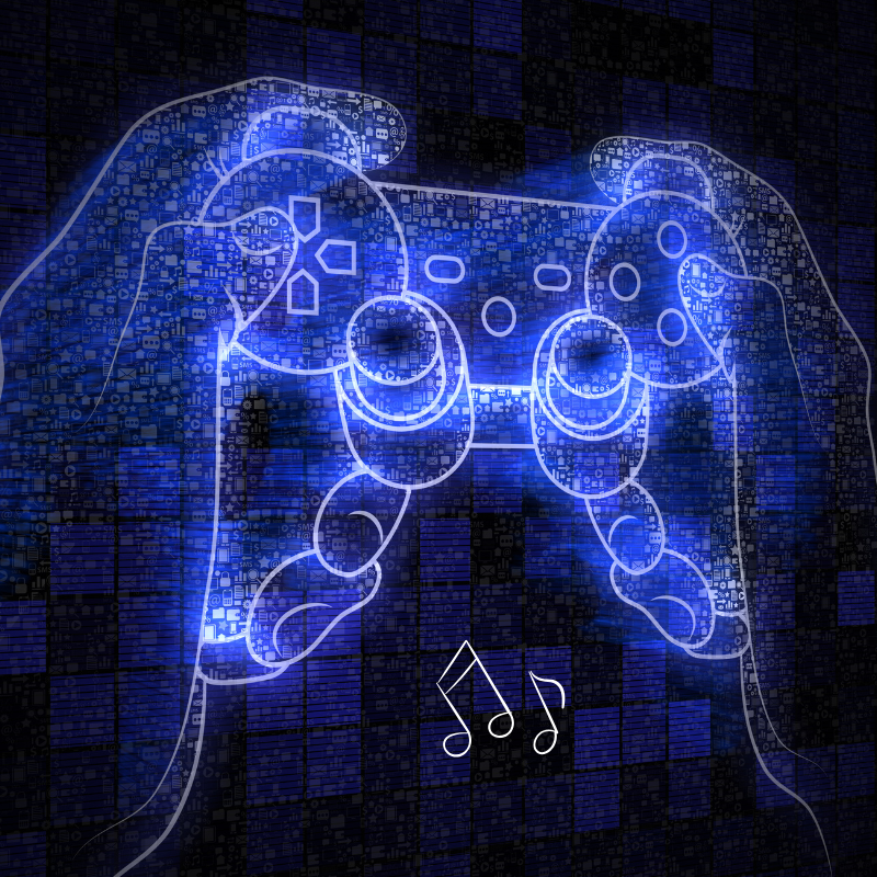 Hand holding game controller